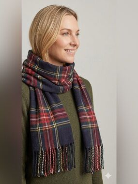 Rampage Plaid Acrylic Scarf Shawl